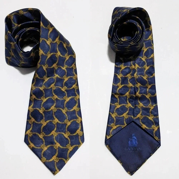 Lanvin Paris Patterned Silk - Picture 1 of 8